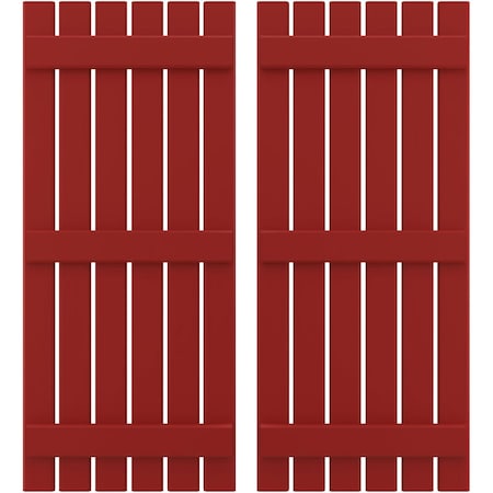 Ekena Millwork Americraft 6-Board, 3 Batten Exterior Real Wood Spaced Board-n-Batten Shutters, ARW401SB623X62BRH, PR ARW401SB623X62BRH
